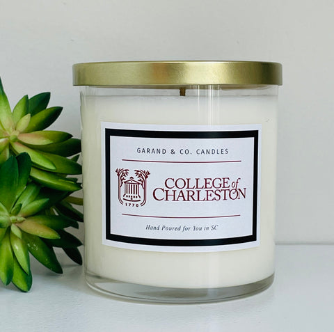 12 oz Clear Glass Jar Candle - College of Charleston