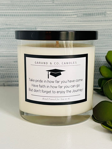 12 oz Clear Glass Jar Candle -  Take Pride Graduation