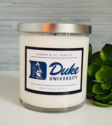 12 oz Clear Glass Jar Candle - Duke University