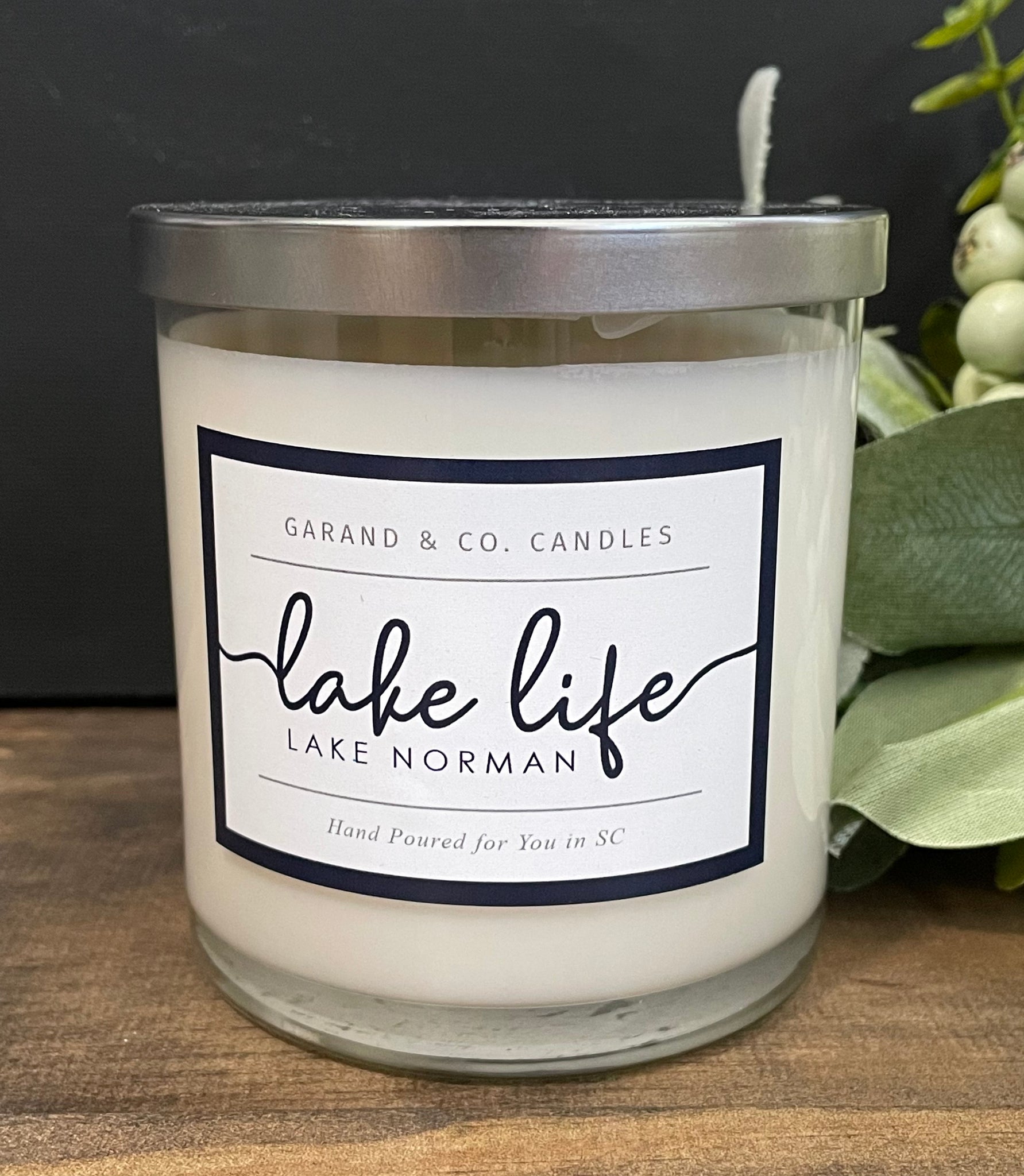 12 oz Clear Glass Jar Candle - Lake Life Lake Norman