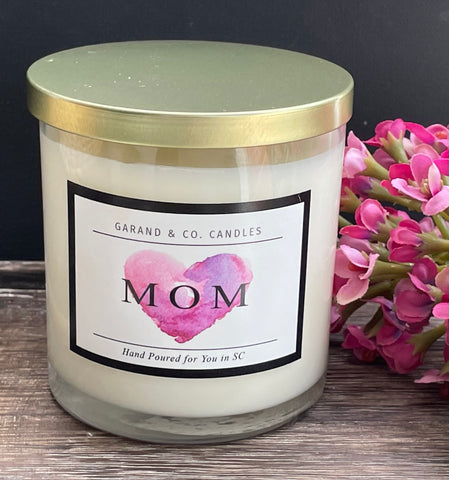 12 oz Clear Glass Jar Candle - Mom
