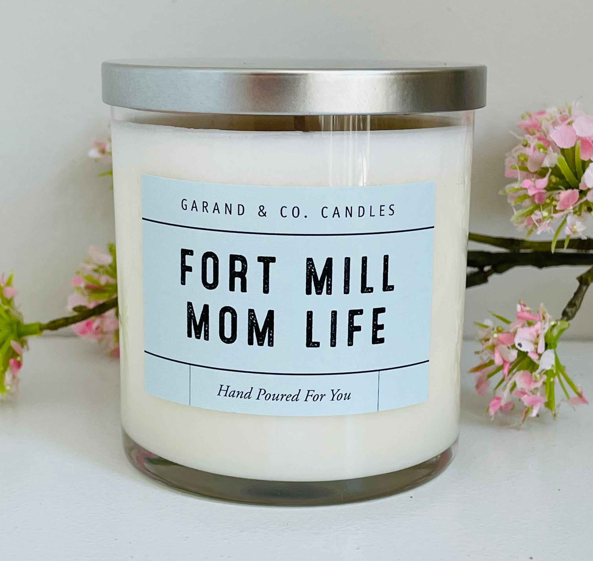 12 oz Clear Glass Jar Candle - Fort Mill Mom Life
