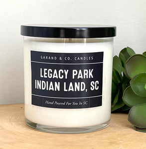 12 oz Clear Glass Jar Candle - Legacy Park Indian Land, SC