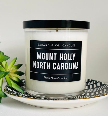 12 oz Clear Glass Jar Candle - Mount Holly North Carolina