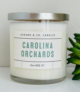 12 oz Clear Glass Jar Candle - Carolina Orchards