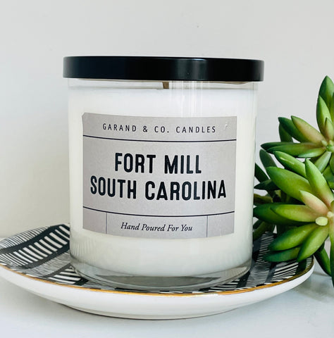 12 oz Clear Glass Jar Candle - Fort Mill SC Taupe