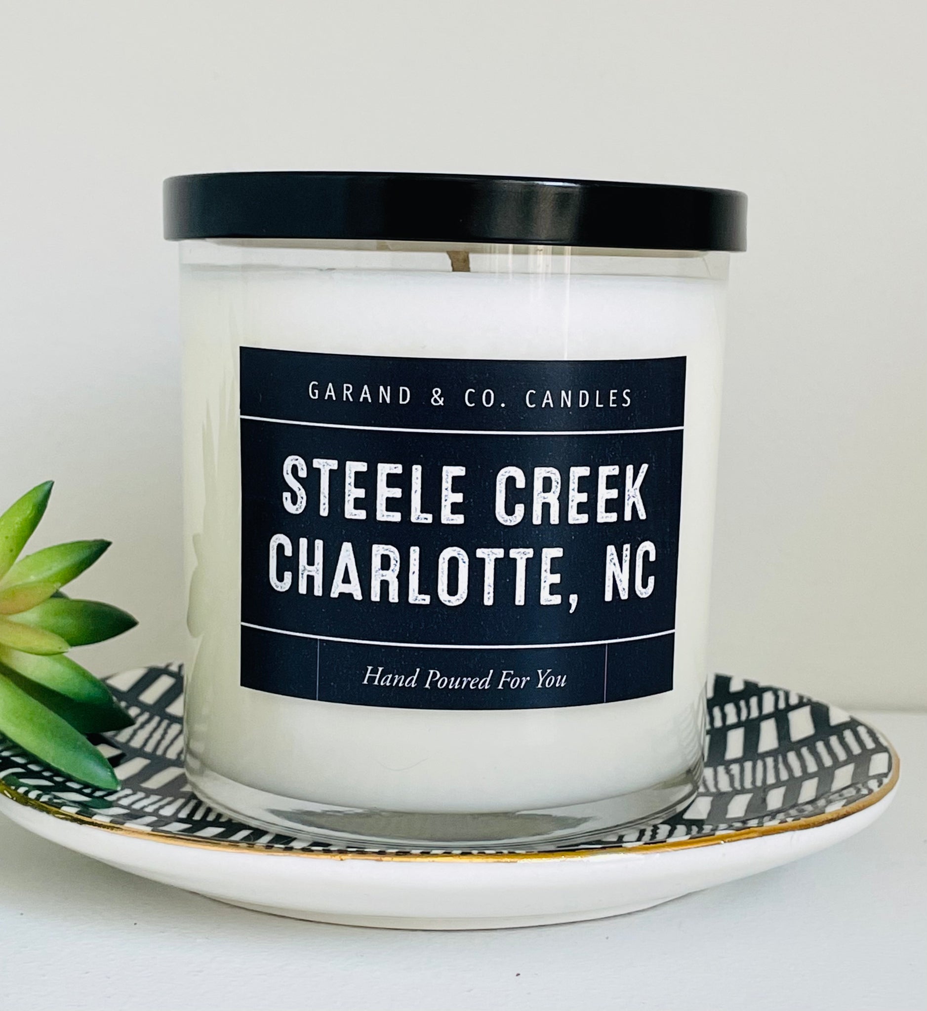 12 oz Clear Glass Jar Candle - Steele Creek Charlotte, NC