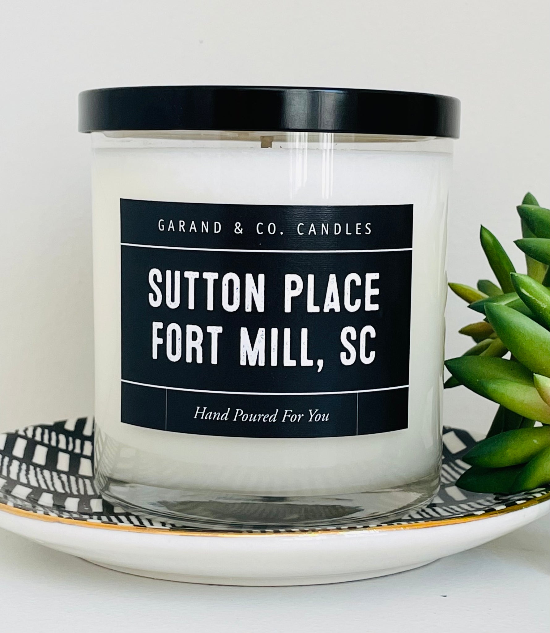 12 oz Clear Glass Jar Candle - Sutton Place Fort Mill, SC