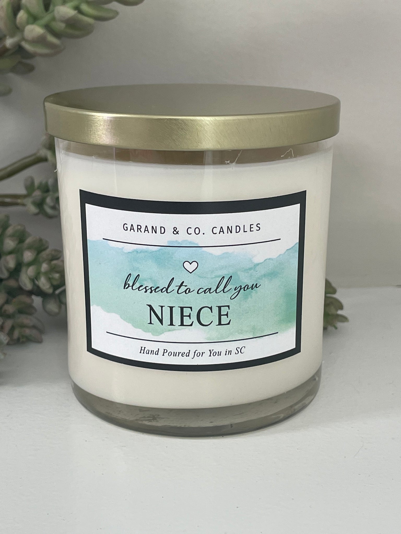 12 oz Clear Glass Jar Candle -  Blessed to Call You Niece