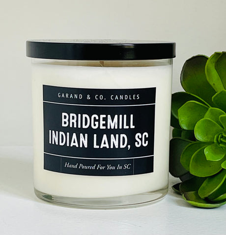 12 oz Clear Glass Jar Candle - Bridgemill - Indian Land