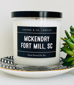12 oz Clear Glass Jar Candle - McKendry Fort Mill SC