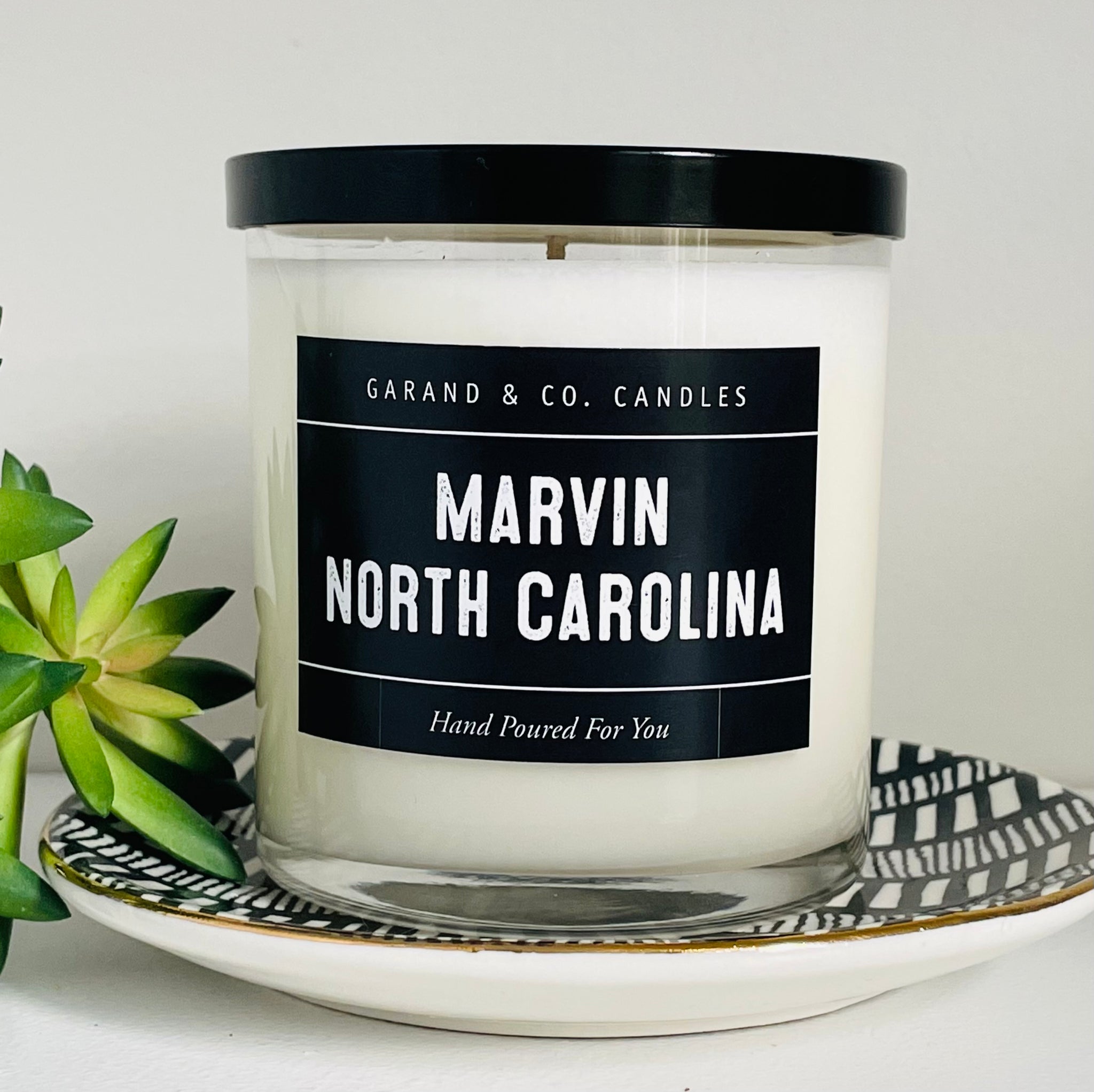 12 oz Clear Glass Jar Candle - Marvin, North Carolina