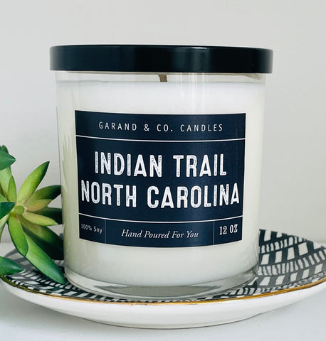 12 oz Clear Glass Jar Candle - Indian Trail, North Carolina
