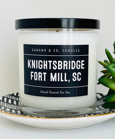 12 oz Clear Glass Jar Candle - Knightsbridge Fort Mill SC