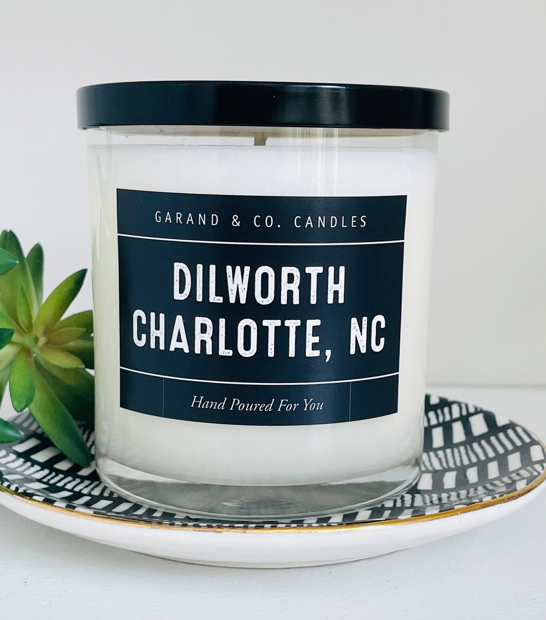 12 oz Clear Glass Jar Candle - Dilworth Charlotte, NC