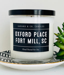 12 oz Clear Glass Jar Candle - Oxford Place Fort Mill, SC