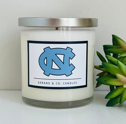 12 oz Clear Glass Jar Candle -  University of North Carolina