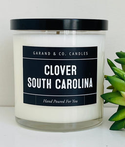 12 oz Clear Glass Jar Candle - Clover South Carolina
