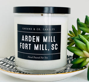 12 oz Clear Glass Jar Candle -  Arden Mill Fort Mill, SC