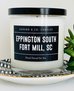 12 oz Clear Glass Jar Candle - Eppington South Fort Mill SC