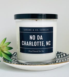 12 oz Clear Glass Jar Candle - NoDa Charlotte, NC