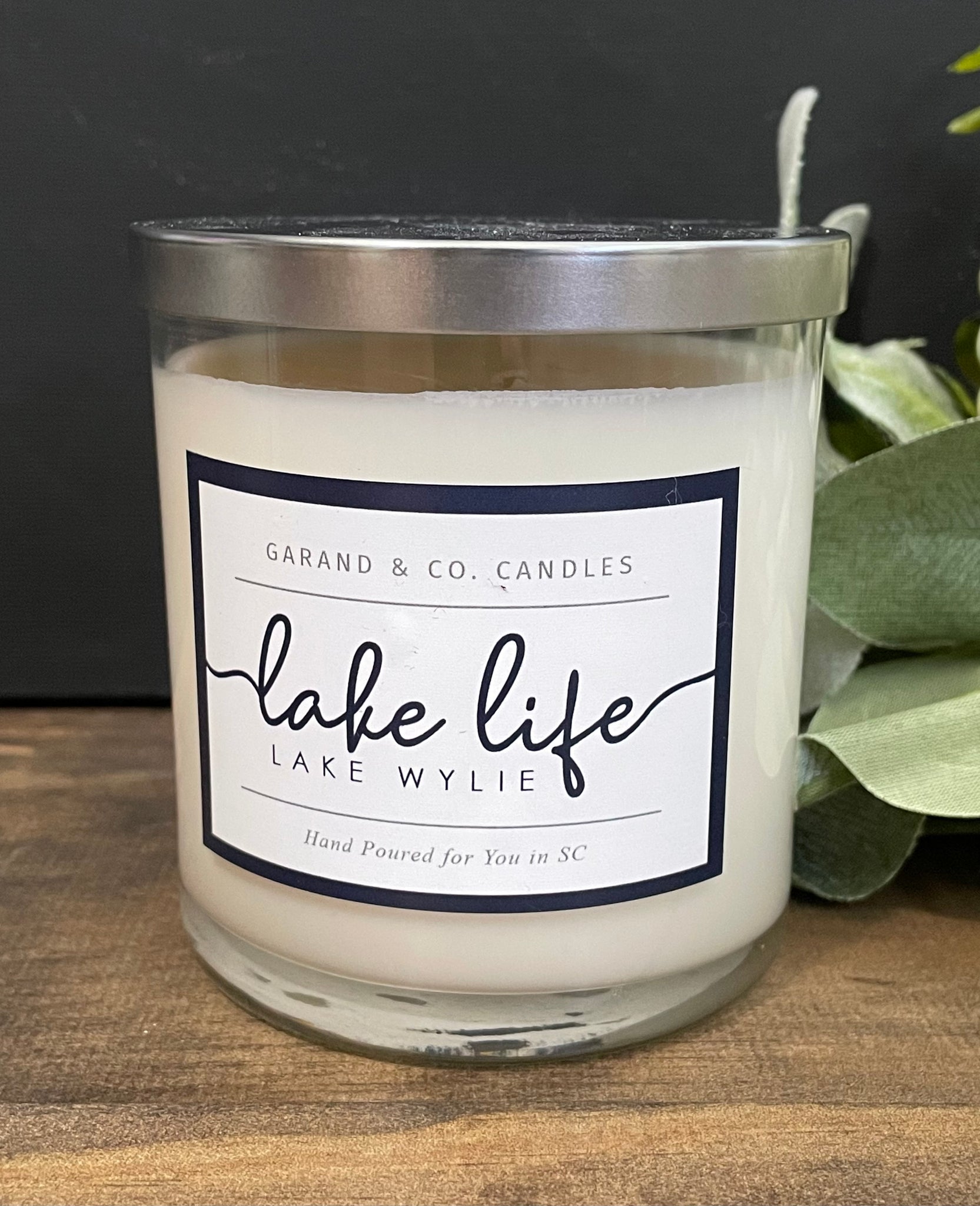 12 oz Clear Glass Jar Candle - Lake Life Lake Wylie