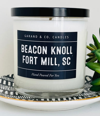 12 oz Clear Glass Jar Candle - Beacon Knoll Fort Mill, SC