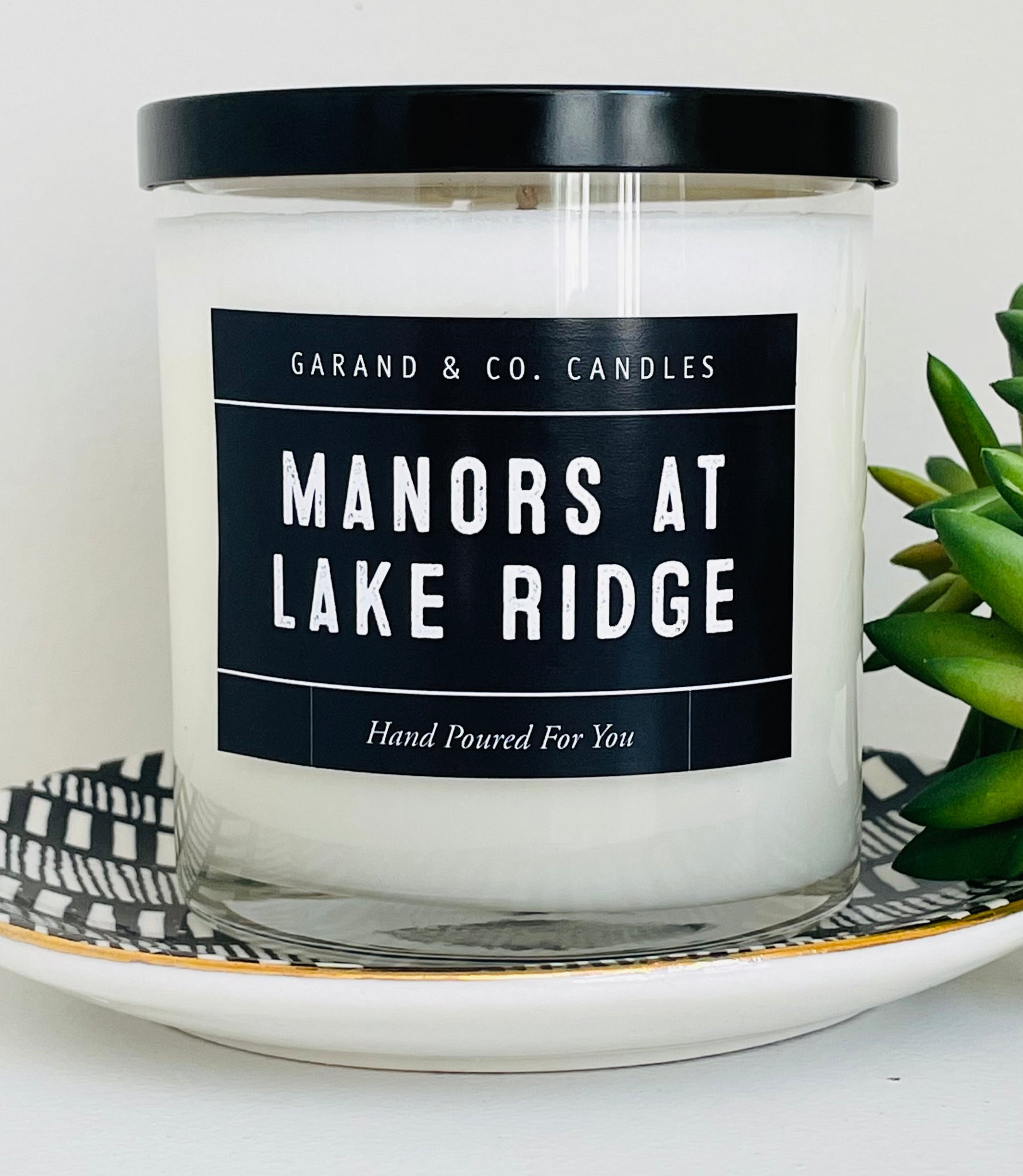 12 oz Clear Glass Jar Candle - Manors at Lake Ridge