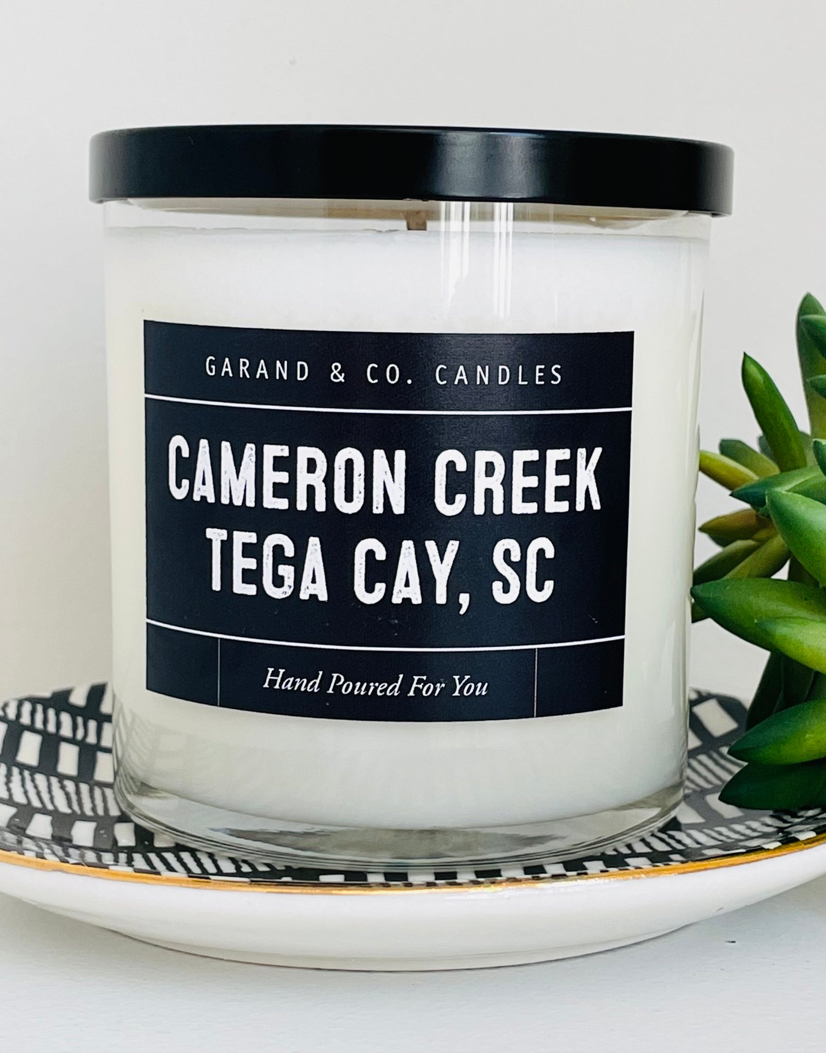 12 oz Clear Glass Jar Candle - Cameron Creek Tega Cay, SC