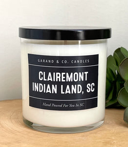 12 oz Clear Glass Jar Candle - Clairemont Indian Land, SC