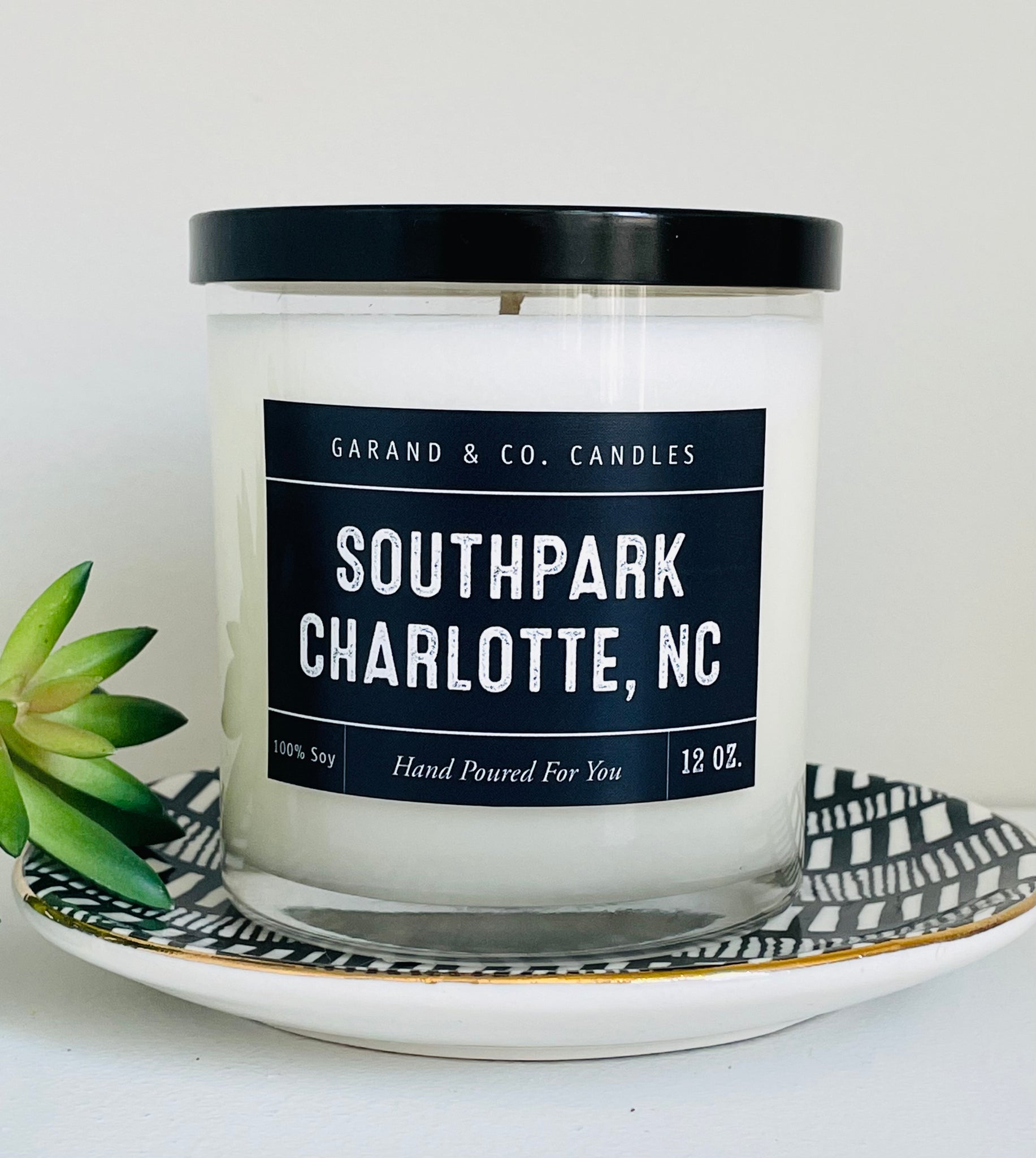 12 oz Clear Glass Jar Candle - SouthPark Charlotte, NC
