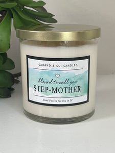 12 oz Clear Glass Jar Candle - Blessed to Call You Step-Mother