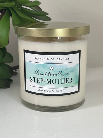 12 oz Clear Glass Jar Candle - Blessed to Call You Step-Mother