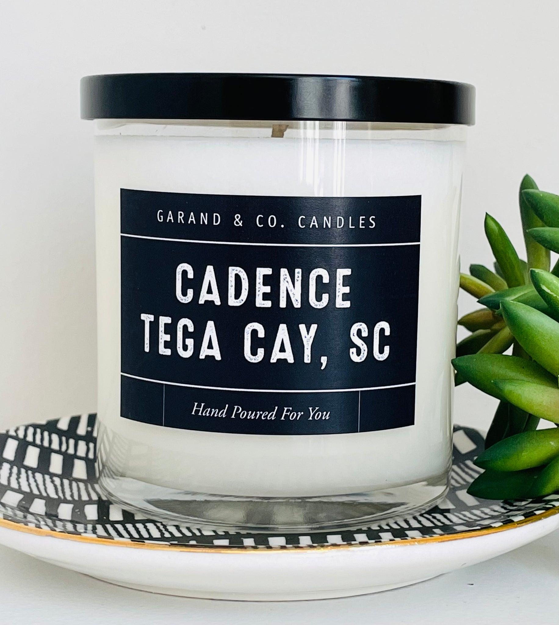 12 oz Clear Glass Jar Candle - Cadence - Tega Cay, SC