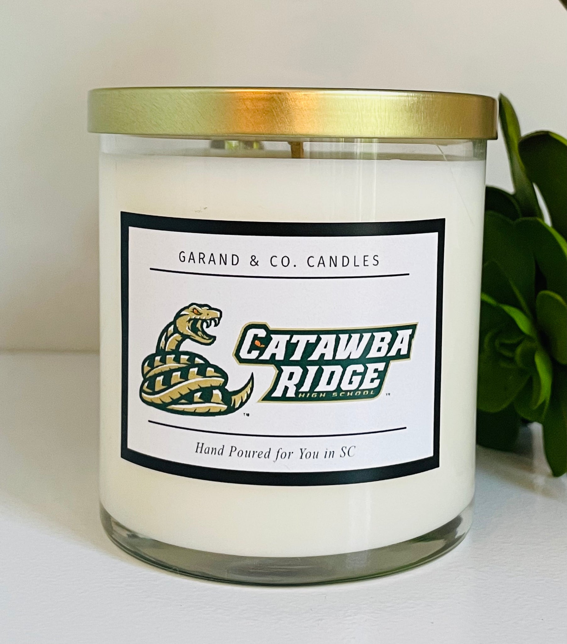 12 oz Clear Glass Jar Candle - Catawba Ridge Copperheads