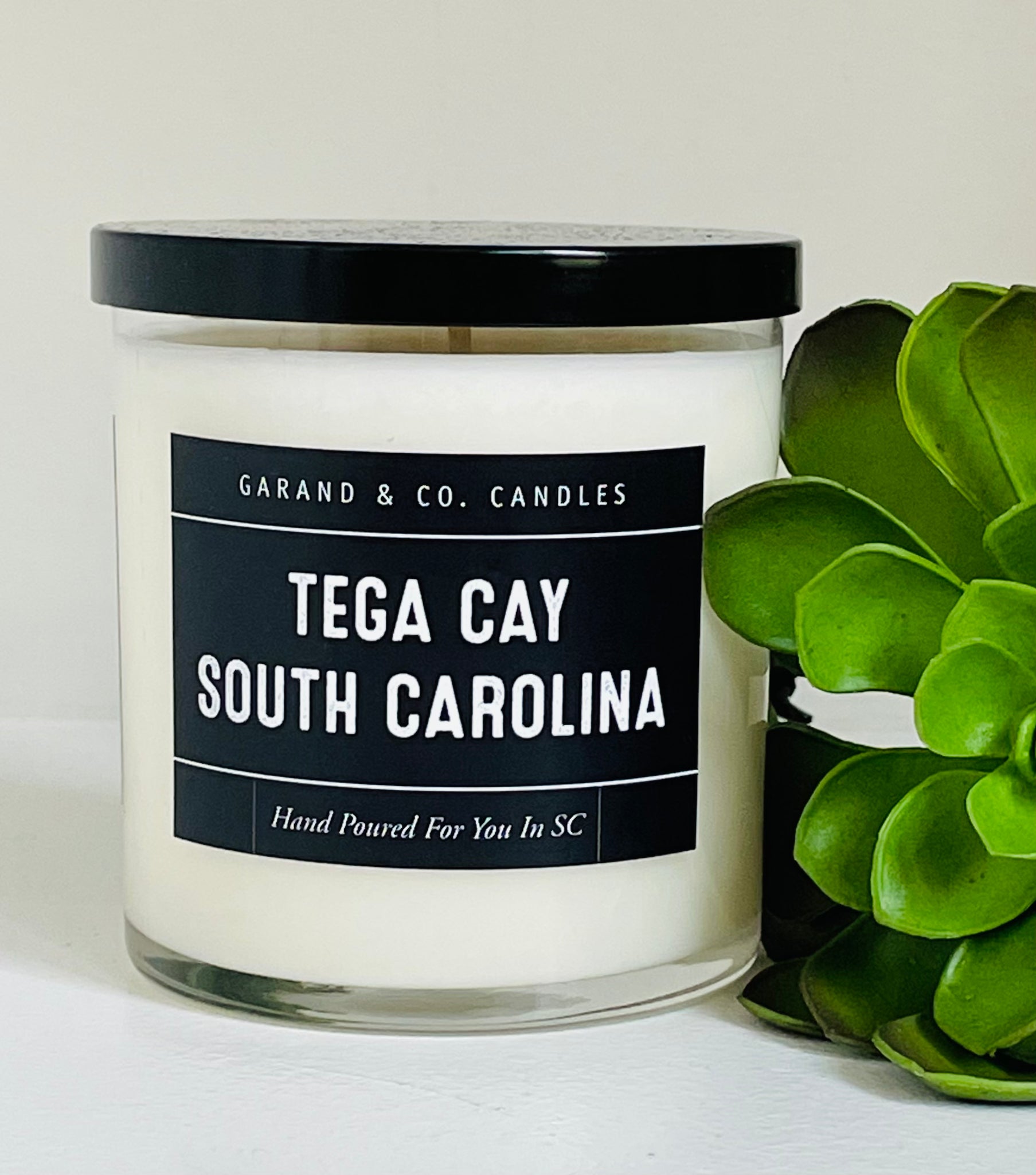 12 oz Clear Glass Jar Candle - Tega Cay, South Carolina